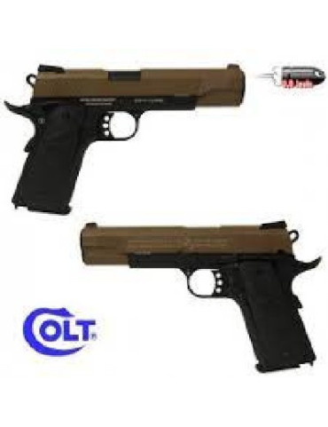 Colt 1911 Combat Gaz Tan et Noir