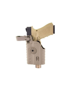 HOLSTER GLOCK TAN AVEC LAMPE