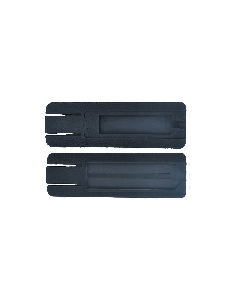 SET 2 RAILS COULISSANTS 20MM NOIRS AVEC POCHE POUR SWITCH