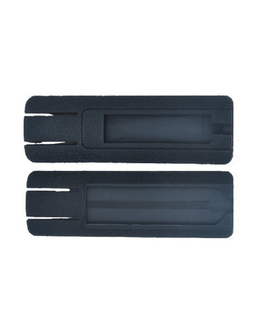 SET 2 RAILS COULISSANTS 20MM NOIRS AVEC POCHE POUR SWITCH