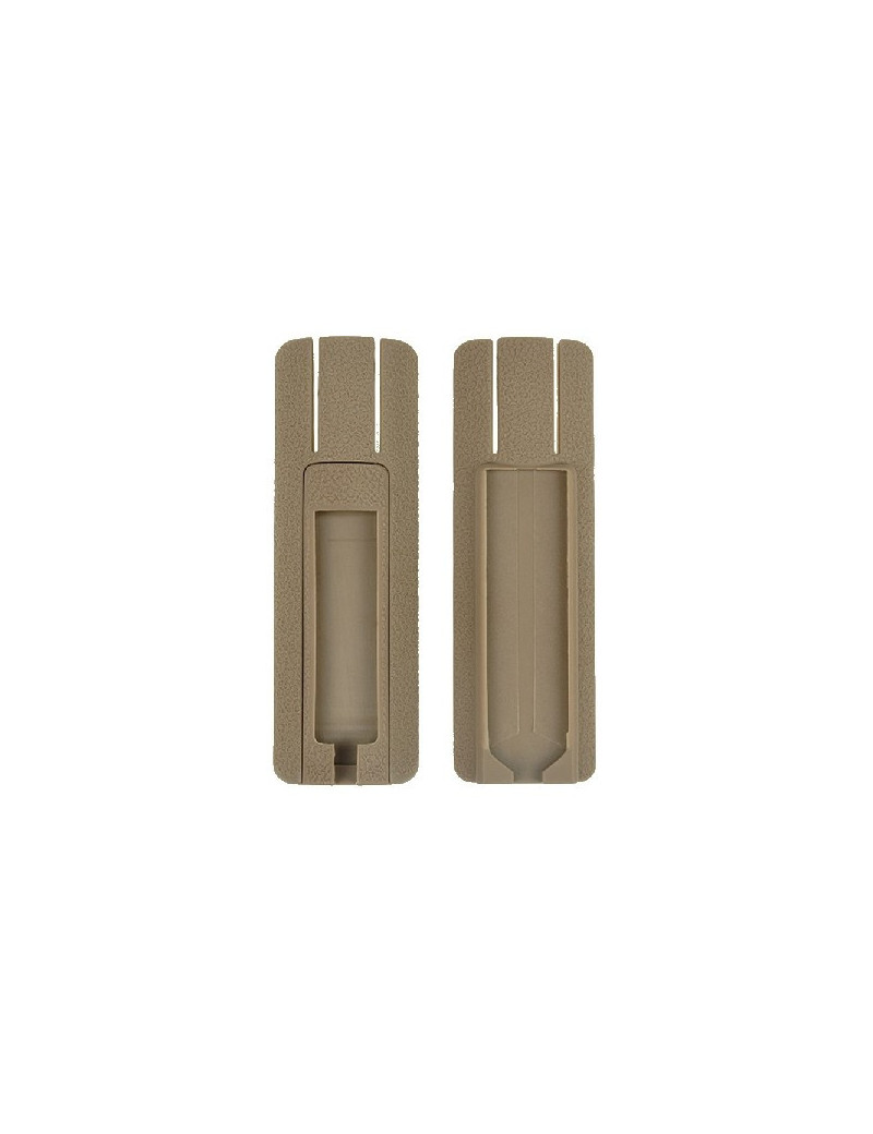 SET 2 RAILS COULISSANTS 20MM TAN AVEC POCHE POUR SWITCH