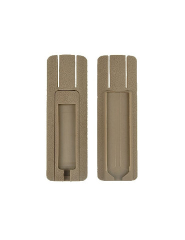 SET 2 RAILS COULISSANTS 20MM TAN AVEC POCHE POUR SWITCH