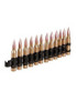 Bande de 12 munitions 5.56 factices en aluminium M249