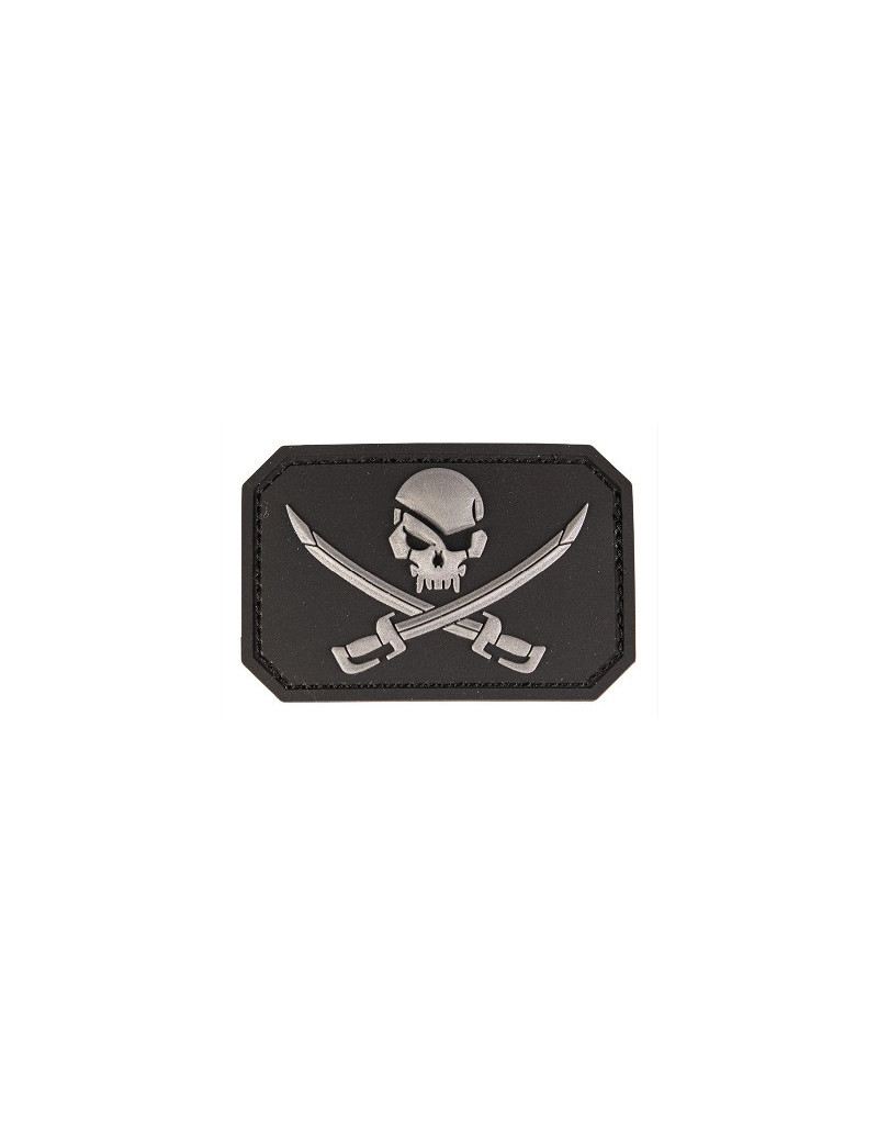 PATCH PVC TETE DE MORT NOIRE