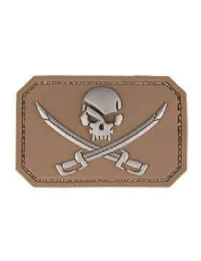 PATCH PVC TETE DE MORT TAN