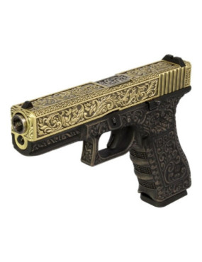 WE GAZ PISTOLET G17 MOTIF FLORAL BRONZE WG01FB