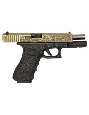 WE GAZ PISTOLET G17 MOTIF FLORAL BRONZE WG01FB