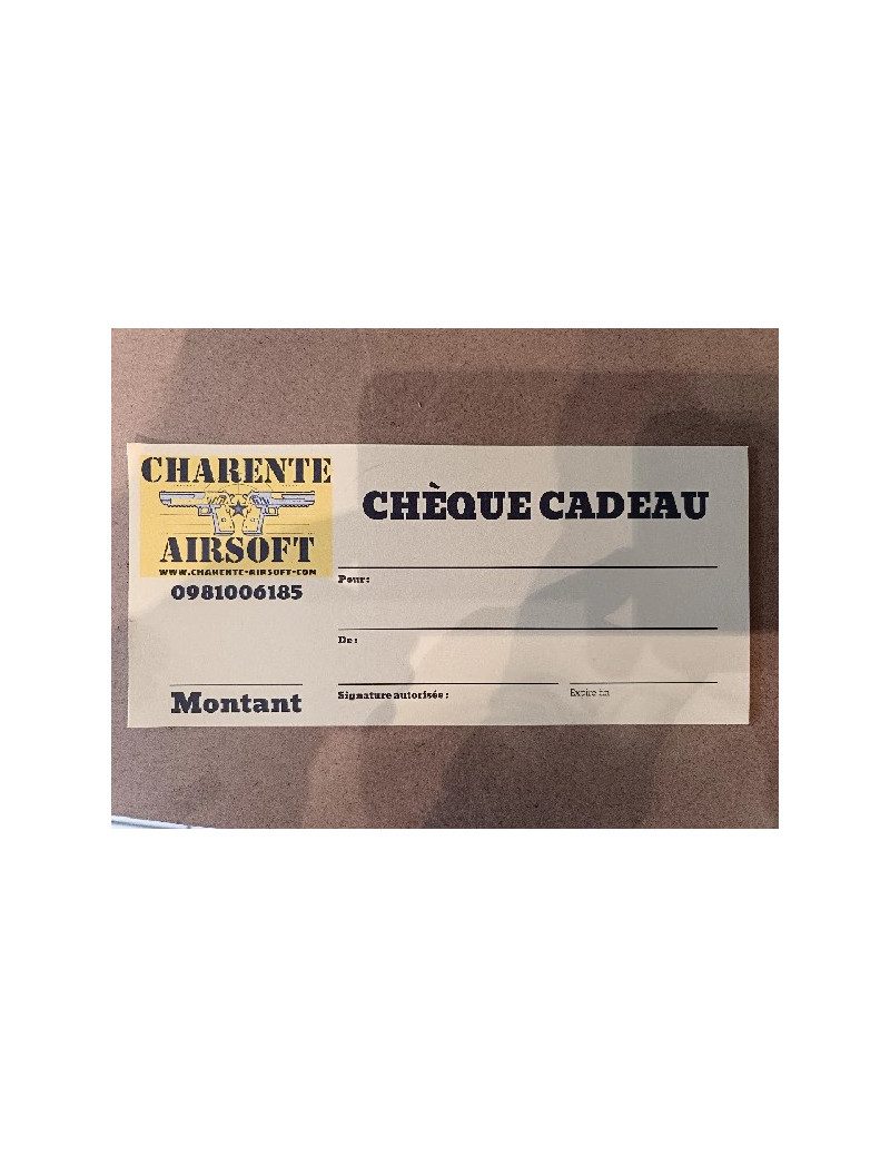 CHEQUE CADEAU VALEUR 10 EUROS