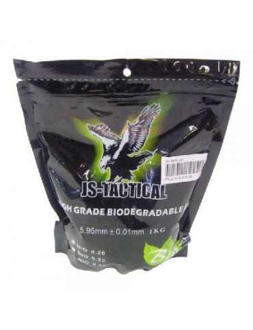 Billes Bio Blanches 025 Gr JS Tactical