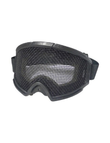 Masque Noir avec Monture en Mailles Metalliques